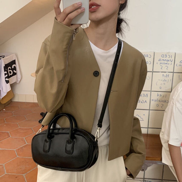 Bolsa de Mano Retro Minimalista Versátil para Mujer