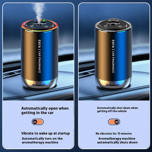50ml clear glass bottle of car perfume supplement with a gold cap, intended for refilling car aromatherapy machines. - Image 4