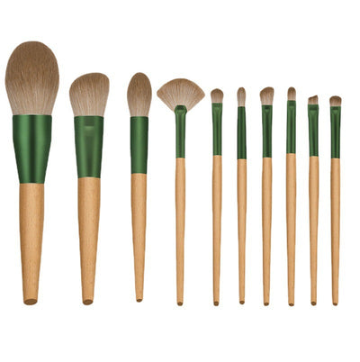 Set de 10 Brochas de Maquillaje Profesional para Polvos, Base y Rubor - Image 14