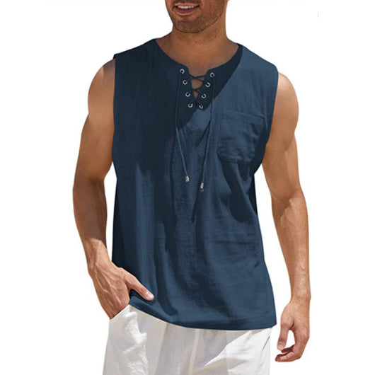 Camiseta Casual para Hombre con Cuello y Corbata - Manga Corta - Image 19