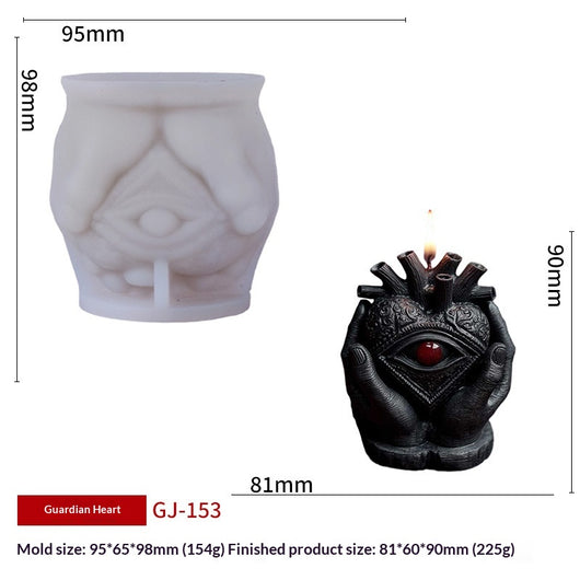 Molde de Silicona 3D para Velas Aromáticas - Diseño Mano Sosteniendo Ojo - Image 7