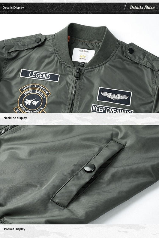 Chaqueta Beisbolera Hombre Bordada Fit Relajado - Image 16