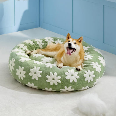 Cama Donut para Gatos y Perros Pequeños - Cama Calmante Moderna con Funda Jacquard Suave - Image 14