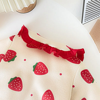 Enterizo Acolchado para Bebé Niña con Estampado de Fresas - Image 10