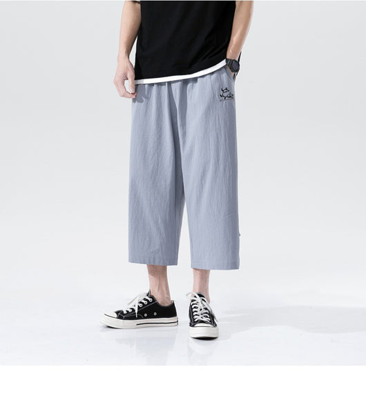 Pantalones Cortos de Lino con Botones Casuales - Image 5