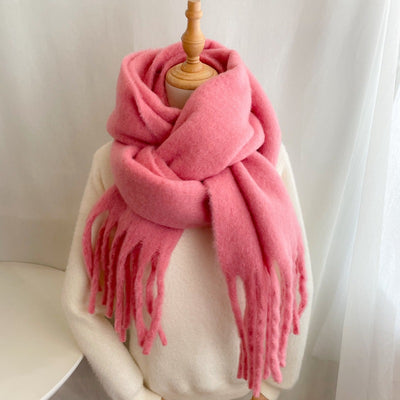 Bufanda Mohair Gruesa y Esponjosa - Abrigo Cálido de Lujo para Mujer - Image 12
