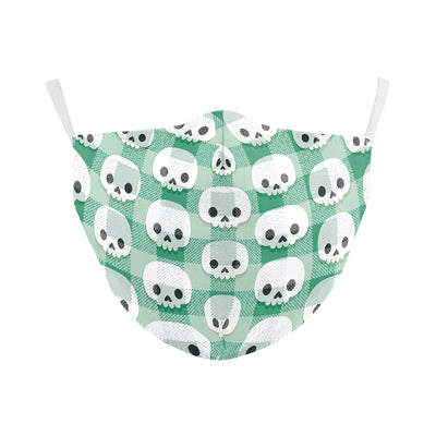 Halloween dustproof mask with a glowing jack-o'-lantern, skeleton, and figure in a spooky graveyard scene. - Image 8
