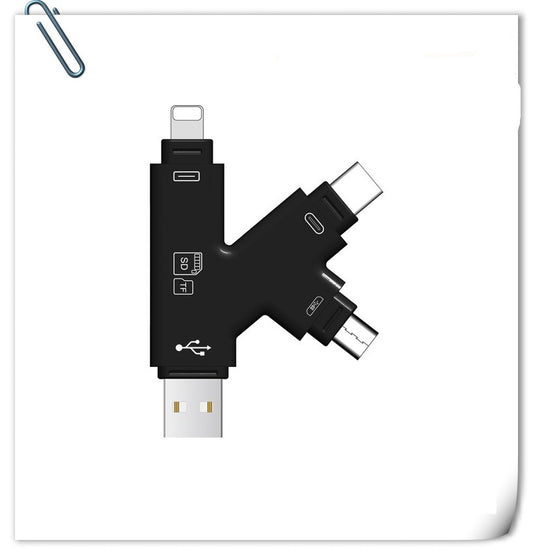 Lector Multifuncional OTG 4 en 1 para Tarjetas TF y SD