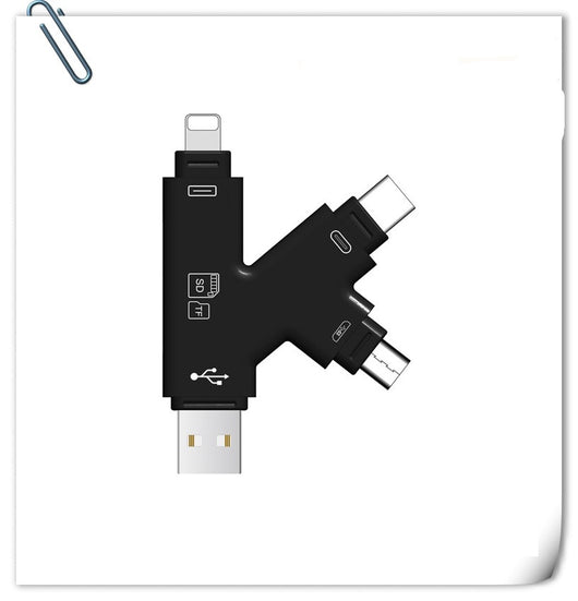 Lector Multifuncional OTG 4 en 1 para Tarjetas TF y SD