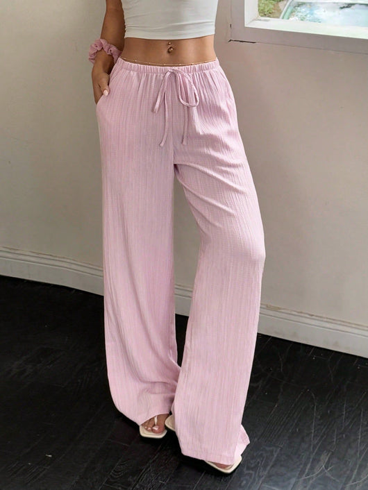 Pantalones Casuales para Mujer con Cintura Ajustable y Detalles de Cordones - Image 21