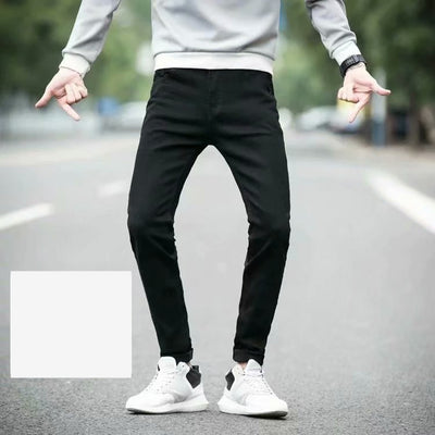Pantalones Vaqueros Gruesos Forrados de Terciopelo para Hombre - Tendencia Juvenil Otoño Invierno - Image 5