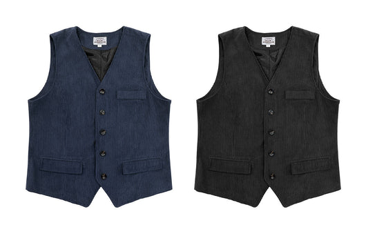 Chaleco de Pana para Hombre con Bolsillos de Patchwork y Chaqueta Exterior - Image 13