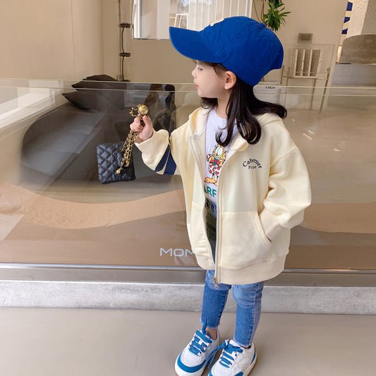 Suéter Cardigan Holgado de Manga Larga para Niñas