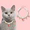 Collar Tejido a Mano con Perlas para Gatos Ajustable