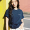 Camiseta de Algodón con Estampado de Letras