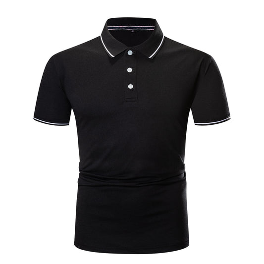 Camisa Casual de Solapa con Manga Corta Absorbente