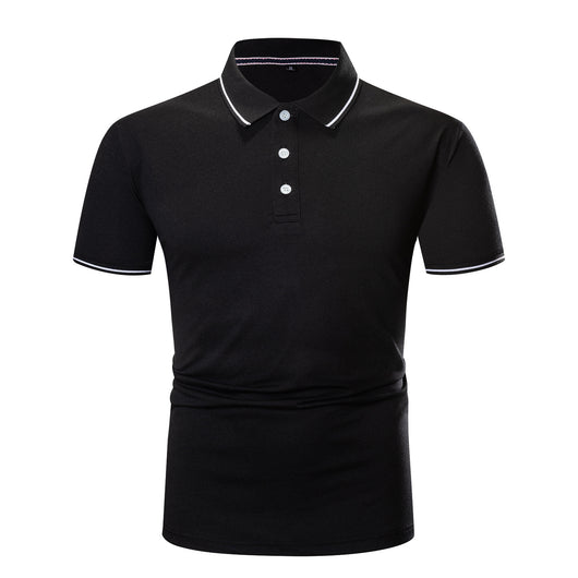 Camisa Casual de Solapa con Manga Corta Absorbente