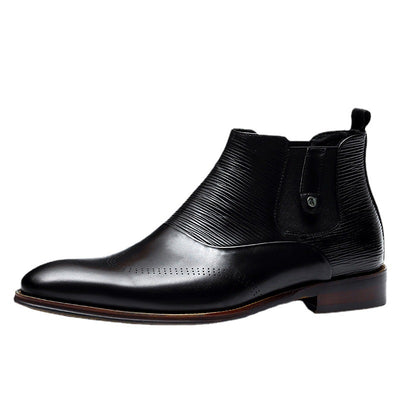 Botas de Cuero Retro para Invierno - Estilo Clásico Alto - Image 5