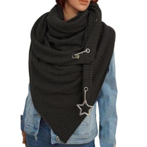 Chal Grueso Cálido de Moda Simple para Mujer - Image 4