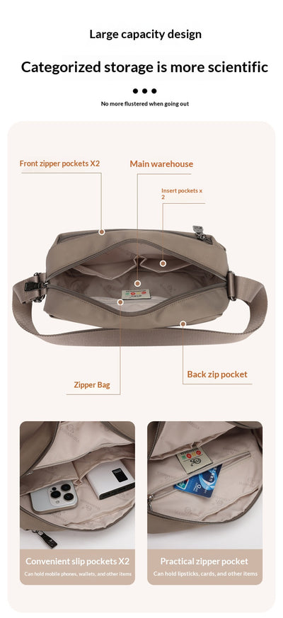 Bolsa Crossbody Casual Versátil con Múltiples Compartimentos - Image 8