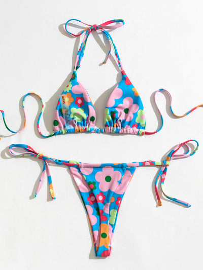 Bikini Estampado con Diseño Split de Personalidad para Mujer - Image 5