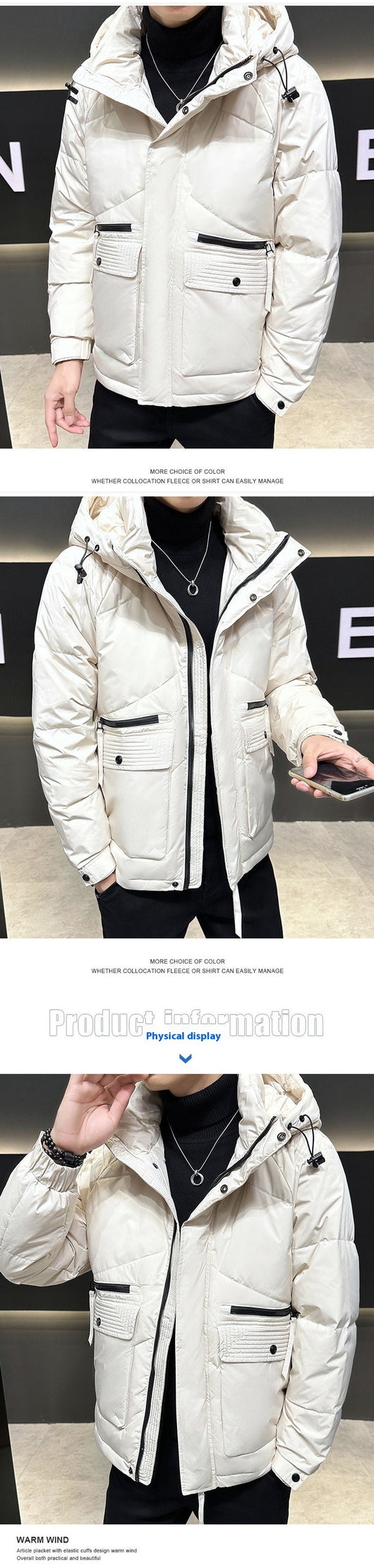 Abrigo Plumas Estilo Hong Kong - Chaqueta Trendy Impermeable - Image 7
