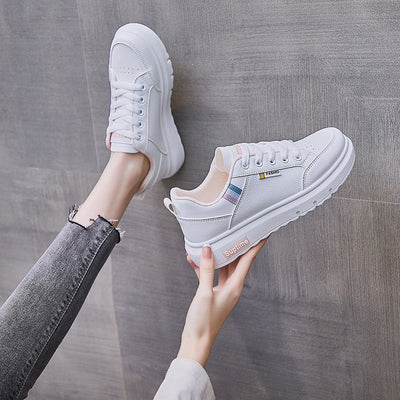 Zapatillas Blancas Deportivas Coreanas Versátiles para Mujer - Image 9