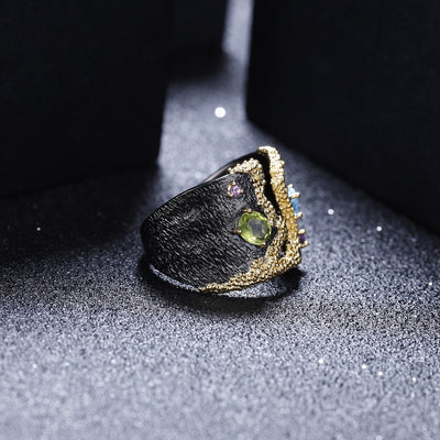 Anillo de Plata 925 con Peridoto Chapado en Oro - Diseño Personalizado - Image 9