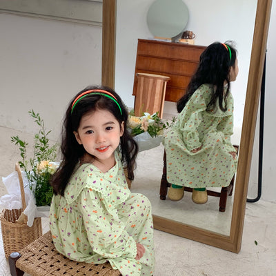 Vestido Infantil Estilo Occidental con Flores - Image 16