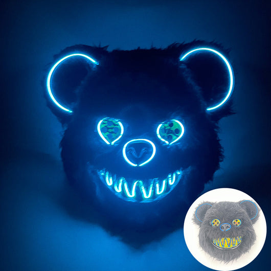 Máscara Luminosa de Oso Sangriento EL para Festivales de Música y DJ - Image 4