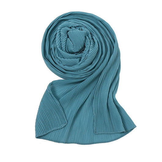 Pañuelo Plisado de Gasa Perlada - Chal Protector Solar para Mujer - Image 31