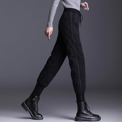 Pantalones de Algodón Grueso Cintura Alta para Mujer con Forro de Plumón - Image 9