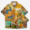 Playera Estampada Cielo Estrellado y Campo de Trigo