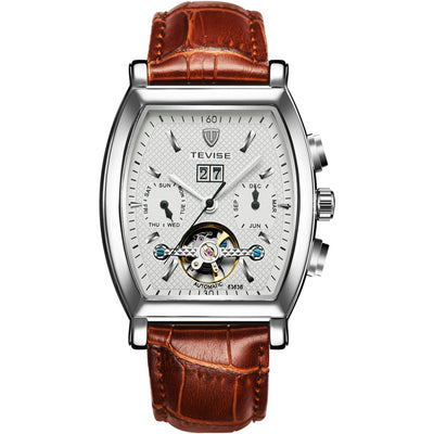 Reloj Automático Impermeable Estilo Barril de Roble para Hombre - Image 5