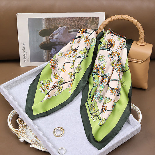 Pañuelo Vintage Estampado Coreano de Moda Ejecutiva para Mujer