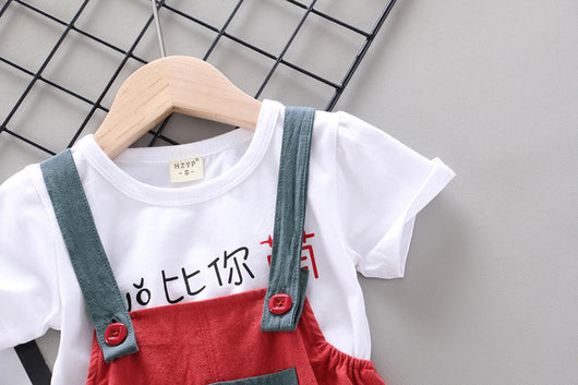 Conjunto Infantil Dos Piezas con Babero - Playera Cuello Redondo Manga Corta - Image 33