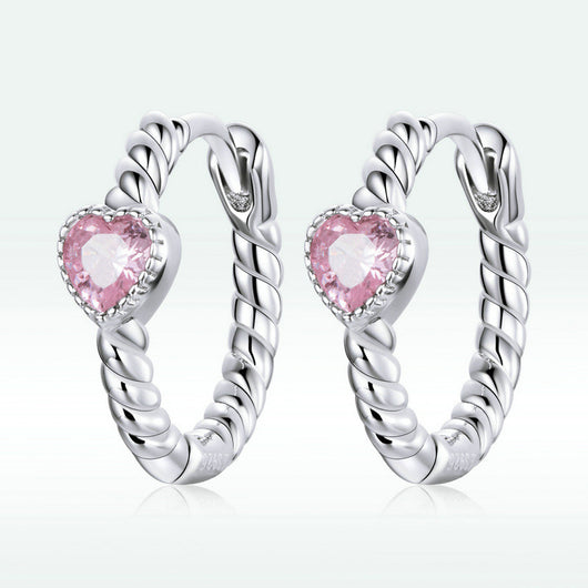 Aretes Amor Puro en Plata S925 Chapados en Platino - Image 6