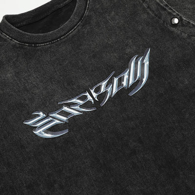 Playera Personalizada Punk con Letras para Hombre - Image 3