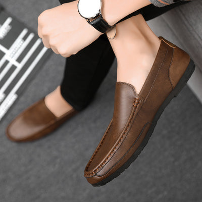 Zapatos Casuales de Cuero Estilo Coreano para Hombre - Diseño Fresco de Verano - Image 10