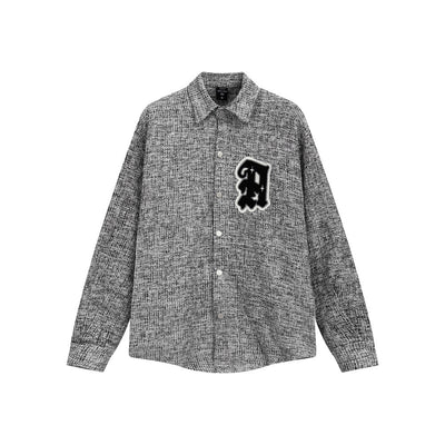 Camisa de Manga Larga con Bordado de Letras para Hombre - Image 7