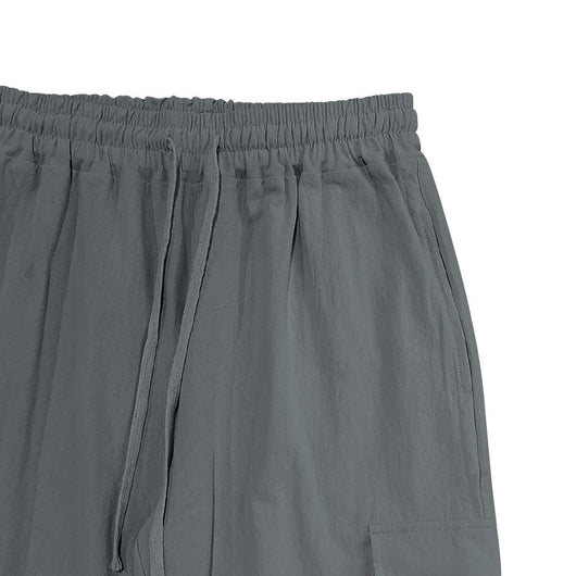 Pantalones Casuales de Algodón y Lino con Múltiples Bolsillos y Cordón Ajustable - Image 33