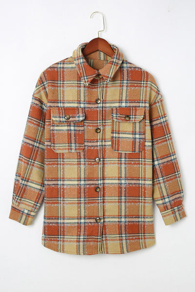 Abrigo Camisa Cuadros Suelta para Mujer - Elegancia Casual de Manga Larga - Image 9