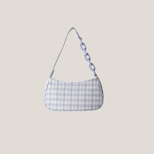 Bolso Baguette de Cuero con Cadena Lattice - Image 7