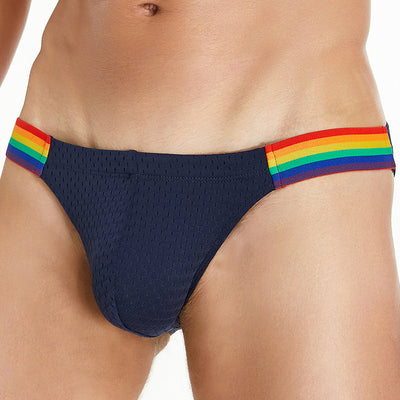 Calzoncillos Hombre Malla Nylon Cintura Arcoíris Baja Comodidad - Image 3