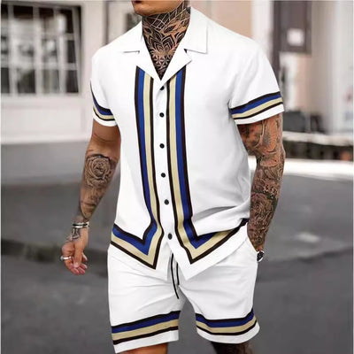 Conjunto de Dos Piezas Camisa Cuello Cubano para Hombre - Image 3