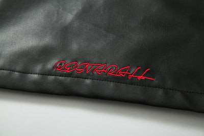 Chaqueta de Cuero Estilo Retro Americano con Detalles de Tartán - Image 47