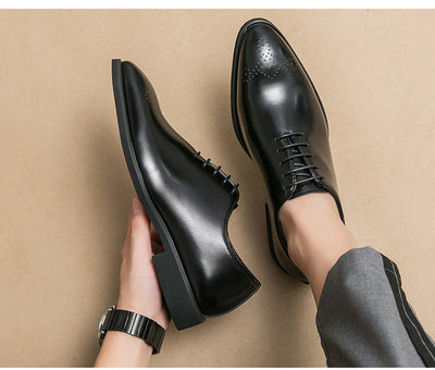 Zapatos de Cuero Elegantes con Cordones - Estilo Formal y Casual - Image 9