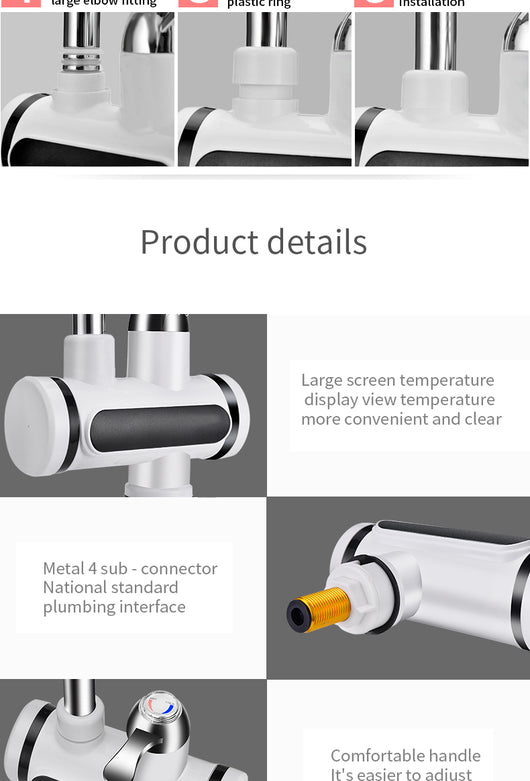 Grifo Eléctrico Calentador de Agua Instantáneo para Cocina - Image 6