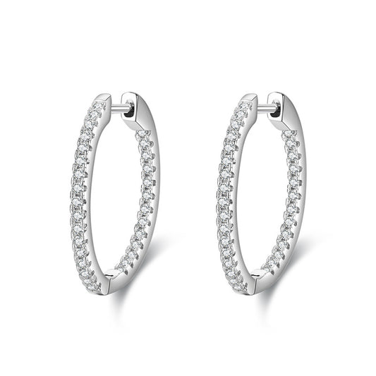 Aretes de Plata Esterlina S925 con Diamantes Incrustados - Lujo Accesible - Image 2