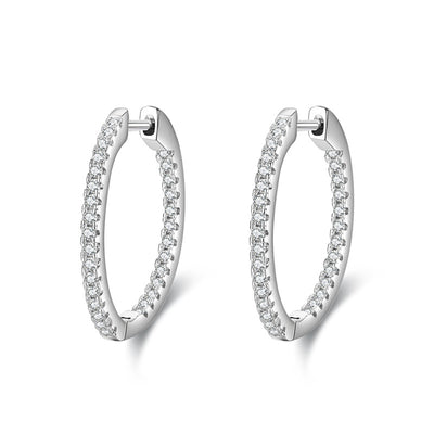 Aretes de Plata Esterlina S925 con Diamantes Incrustados - Lujo Accesible - Image 2